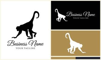 silhouette monkey vector logo template