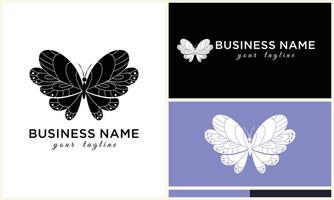 silhouette vector butterfly logo template