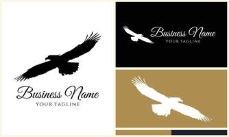 silhouette  eagle head logo template vector