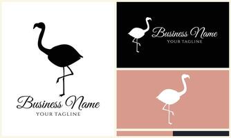 silhouette stork vector logo template