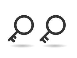 Keys shape set isolated vector illustration.