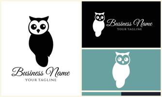 silhouette vector owl logo template