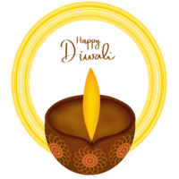 Indian festival happy diwali with props diya illustration png