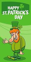 Saint Patrick Day design with Leprechaun with clover vector