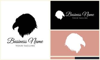 silhouette  eagle head logo template vector