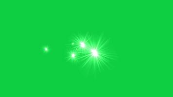 skinande glittrande gnista partikel animering effekt täcka över isolerat på grön skärm bakgrund video