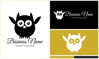 silhouette vector owl logo template