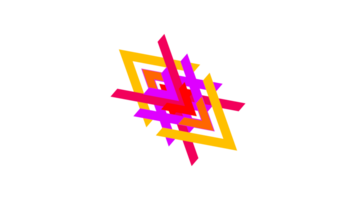 een kleurrijk abstract ontwerp met een plein vorm png