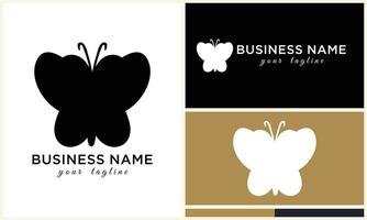 silhouette vector butterfly logo template