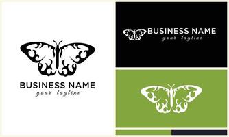 silhouette vector butterfly logo template