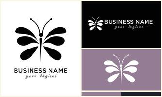 silhouette vector butterfly logo template