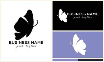 silhouette vector butterfly logo template