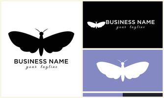silhouette butterfly vector logo template