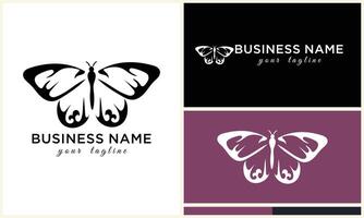 silhouette vector butterfly logo template