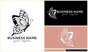 silhouette vector butterfly logo template