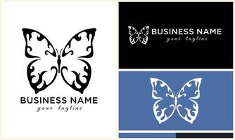 silhouette vector butterfly logo template