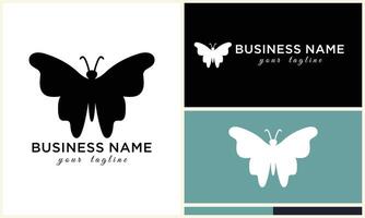 silhouette vector butterfly logo template