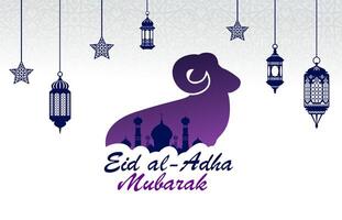 eid Alabama adha Mubarak árabe fiesta vector bandera