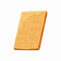 Arcade game Egyptian stone board with hieroglyphs vector