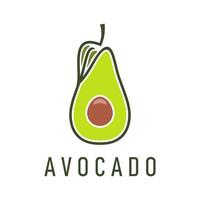 Avocado icon, organic food or vegetarian cuisine vector