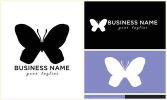 silhouette vector butterfly logo template