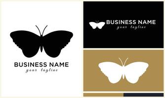 silhouette butterfly vector logo template