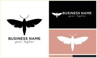 silhouette butterfly vector logo template