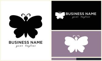 silhouette butterfly vector logo template