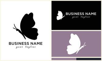 silhouette butterfly vector logo template