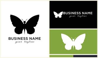 silhouette vector butterfly logo template