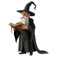 AI generated Cartoon wizard isolated on transparent background png