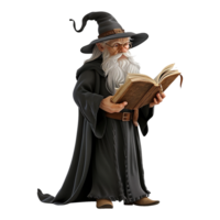 AI generated Cartoon wizard isolated on transparent background png