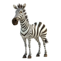 ai gegenereerd zebra geïsoleerd Aan transparant achtergrond PNG