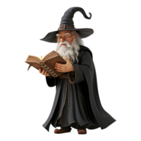 AI generated Cartoon wizard isolated on transparent background png