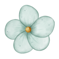 A blue flower illustration for decoration png