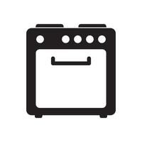 Stove oven icon, vector gas stove. Kitchen cooking appliance. Vector illustration.