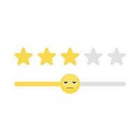 lengüeta 1reseña estrella con emoji ilustración vector