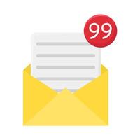 mail with notification illustration vector