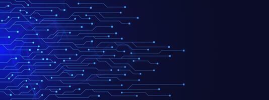 Abstract blue circuit board technology futuristic. High computer and digital technology and communication concept background. Vector illustration.