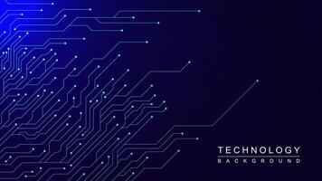 High technology digital data concept with futuristic circuit board. Network connection, global communication and science background. Vector illustration.