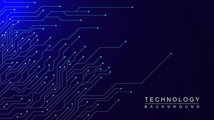 High technology digital data concept with futuristic circuit board. Network connection, global communication and science background. Vector illustration.