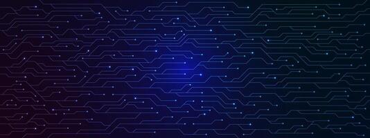 resumen azul electrónico circuito tablero textura. ciencia ficción tarjeta de circuito impreso rastro datos transferir y digital tecnología concepto antecedentes. vector ilustración.