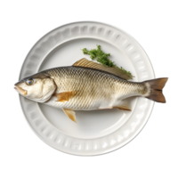 AI generated Barramundi food dish on transparent background PNG image