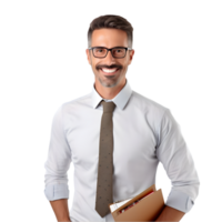 AI generated portrait of professional Teacher on transparent background PNG image