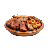 ai generado asado comida plato en transparente antecedentes png imagen