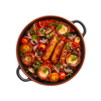 ai generiert Asado Essen Gericht auf transparent Hintergrund png Bild