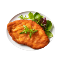 AI generated Milanesa food dish on transparent background PNG image