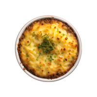 AI generated Shepherds Pie food dish on transparent background PNG image, Delicious potato gratin shepherds pie