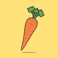 Cartoon orange carrot vector illustration