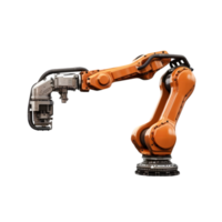 ai generiert Roboter Arm auf transparent Hintergrund png Bild